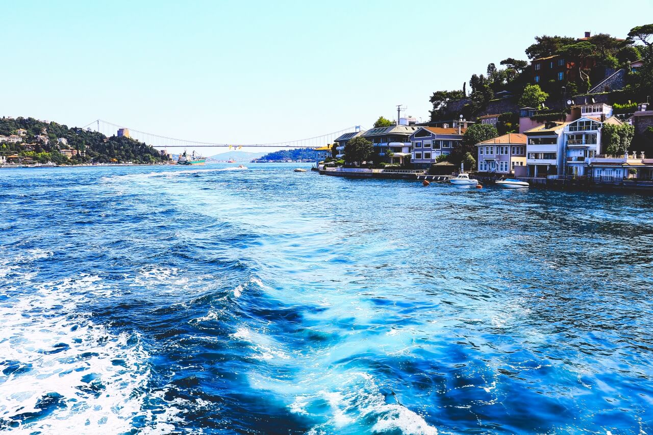 トルコのボスポラス海峡